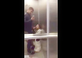 Neighbor Interaction Elevator Close POV Clip